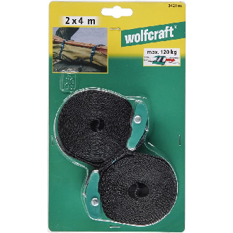 2 tensores de cinta con clip elástico de 120 kg/4 m-Leer más