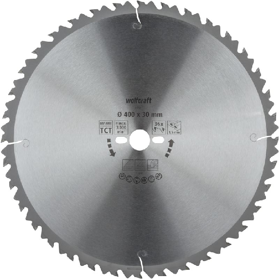 1 disco para sierras circulares de mesa CT. 36 dientes  400 mm 6668000-Leer más