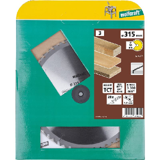 1 disco para sierras circulares de mesa CT. 28 dientes  315 mm 6742000-Leer más