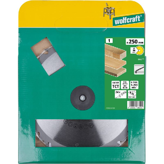 1 disco para sierras circulares de mesa CT. 24 dientes  250 mm 6660000-Leer más