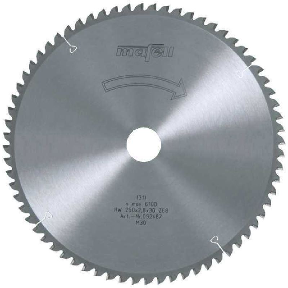 Mafell Sgeblatt-HM, 250 x 1,8/2,8 x 30 mm, Z 68, FZ/TR, fr Kunststoff- und-Beschreibung lesen