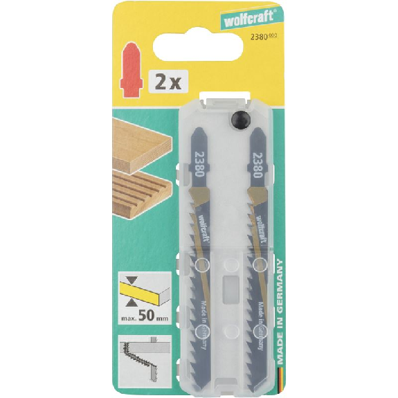 2 hojas de sierra de calar HCS L 100 mm. vástago en T 2380000-Leer más