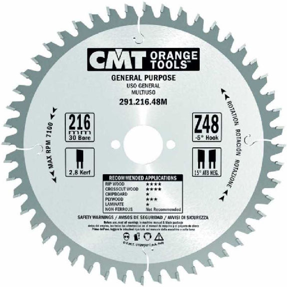 Sierra circular 210x2.8x30 Z:36 atb 15°-Leer más