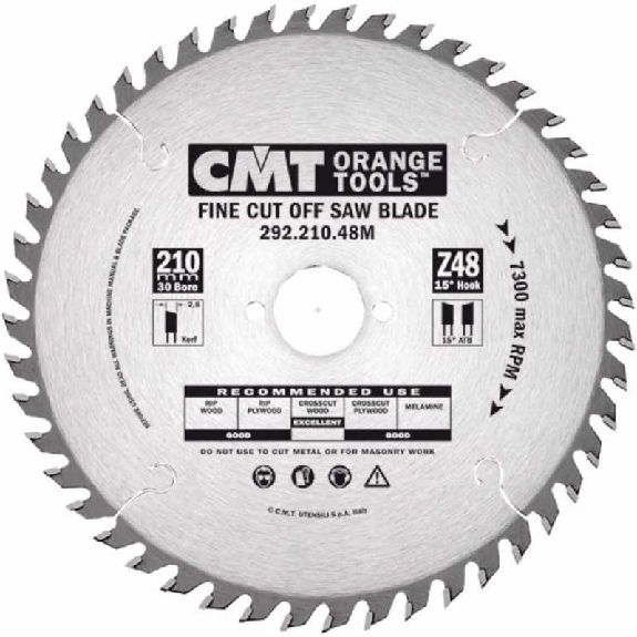 Sierra circular para corte de precisión 216x2.8x30 z80 atb -5°neg-Leer más