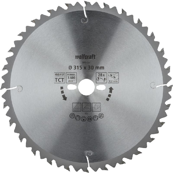 1 disco para sierras circulares de mesa CT. 28 dientes  315 mm 6664000-Leer más
