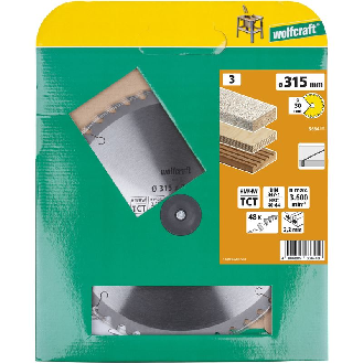 1 disco para sierras circulares de mesa CT. 48 dientes  315 mm 6684000-Leer más