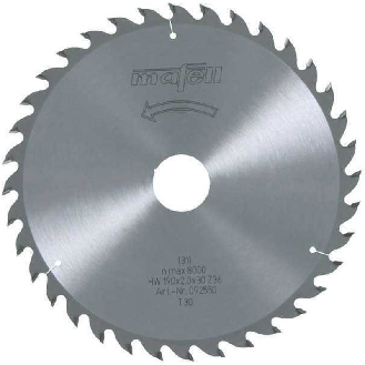 Mafell Sgeblatt-HM, 190 x 1,4/2,0 x 30 mm, Z 36, WZ, fr universellen Einsatz-Beschreibung lesen