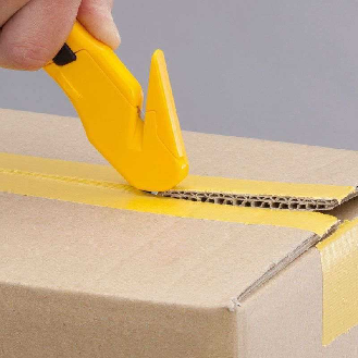 SK-10/24 - Cutter de seguridad con cuchilla oculta rectangular de 17,8mm en bolsa de plástico-Leer más