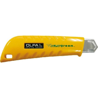 Cúter con bloqueo manual de plástico reciclado L-1/green-Leer más