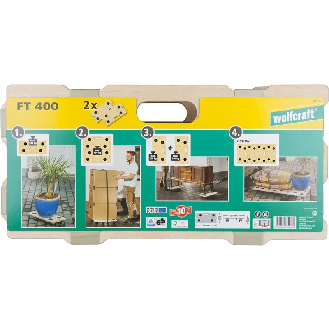 2 plataformas para mudanzas, forma de puzle para ampliaciones FT400-Leer más