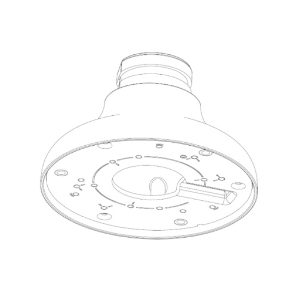 Dahua - PFA107 - Zubehör - Aufhängeadapter, - Material: Aluminium - Gewicht: 0,29kg -Maximale Traglast: 1kg - Abmessung-Beschreibung lesen