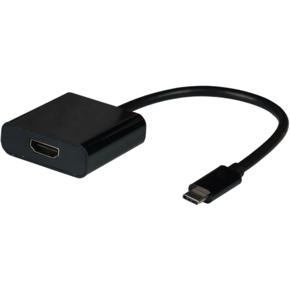 jetcon-USBC-HDMI-Adapter Jetrics, USB Typ-C - HDMI Adapter, USB Typ C Stecker - HDMI Buchse 4K60Hz, schwarz-Beschreibung lesen