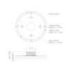 Dahua - PFA101 - Zubehör - Aufhängeadapter, Material: Aluminium, Aufhängeadapter, Modernes Design, Maße (D x H): Ø 159