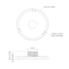 Dahua - PFA100 - Zubehör - Aufhängeadapter, Material: Aluminium,Aufhängeadapter, Modernes Design, Maße (Ø x H): 150,8 m