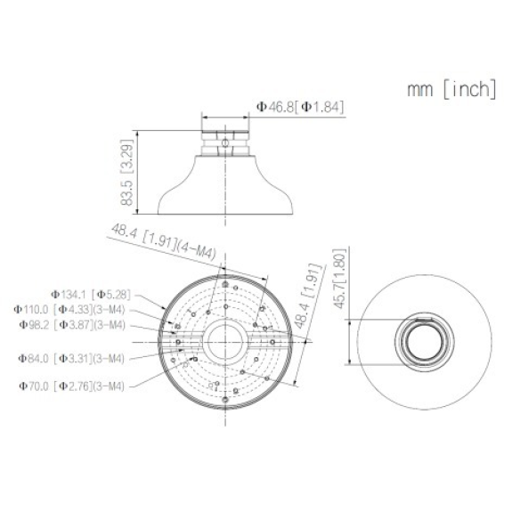 Dahua - PFA109 - Zubehör - Aufhängeadapter, - Material: Aluminium - Gewicht: 0,36kg -Maximale Traglast: 1kg - Abmessung Dahua - PFA109 - Zubehör - Aufhängeadapter, - Material: Aluminium - Gewicht: 0,36kg -Maximale Traglast: 1kg - Abmessung-Beschreibung lesen
