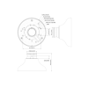 Dahua - PFA106 - Zubehör - Aufhängeadapter, - Material: Aluminium - Gewicht: 0,29kg -Maximale Traglast: 1kg - Abmessung