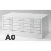 Cassettiera Portadisegni PREMIUM A0 5 Cassetti Bianco Professionale cm 144x96x54h