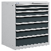 CASSETTIERA METALLO INDUSTRIALE OFFICINA 45 X 36 Eh (L 870 x P 725 x H 1000) 7 CASSETTI ESTRAZIONE 100%