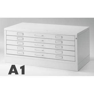 Cassettiera Portadisegni PREMIUM A1 5 Cassetti Bianco componibile orizzontale-Leggi tutto