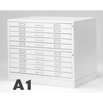 Cassettiera Portadisegni PREMIUM 10 Cassetti A1 Bianco-Leggi tutto