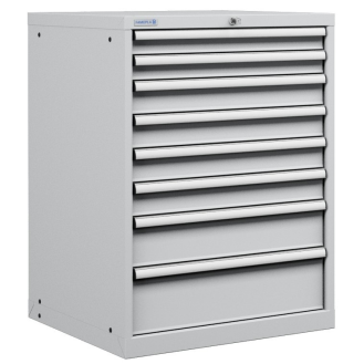Cassettiera officina industriale porta utensili 36 x 36 Eh (L 717 x P 725 x H 1000) 8 cassetti-Leggi tutto