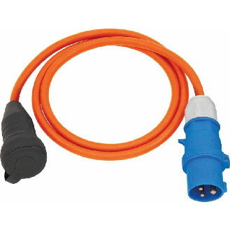 Alargador/adaptador IP44 H07RN-F 3G 25 230V/16A con clavijas y conectores-Leer más
