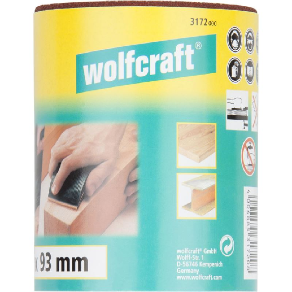 1 rollo de papel abrasivo de grano Grano 80, 5 m x 93 mm-Leer más