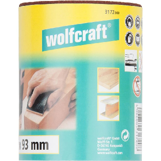 1 rollo de papel abrasivo de grano Grano 80, 5 m x 93 mm-Leer más