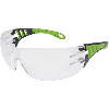 Gafas de seguridad transparentes con patillas verdes EVO