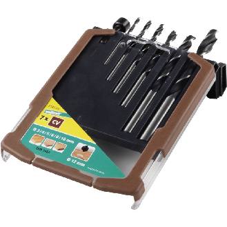 1 juego de brocas para madera CV de 7 piezas,   3-10 mm + avellanador-Leer más