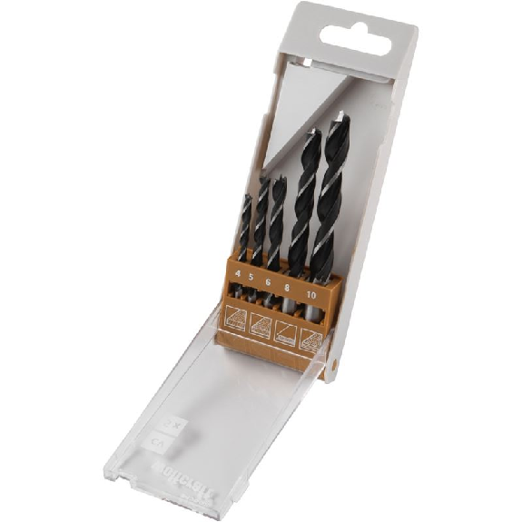 1 juego de brocas espirales para madera CV de 5 piezas 4, 10 mm 1 juego de brocas espirales para madera CV de 5 piezas 4, 10 mm-Leer más