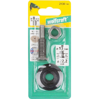 1 mandril para un agujero de 22,2/13 mm, vást. 8 mm-Leer más