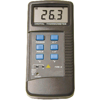 Thermomètre thermocouple 1 entrée, Option: 2 sondes rigides-Lire la description