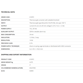 Convertidor optoaislado TC/V-I con umbral ajustable-Leer más