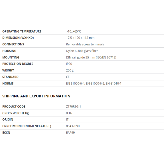 Convertidor universal con 2 salidas analógicas separadas galvánicamente, Z170REG-1-Leer más
