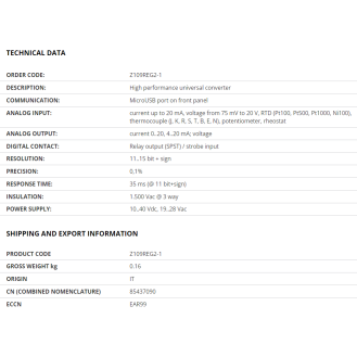 Convertitore universale ad alte prestazioni, Z109REG2-1-Leggi tutto