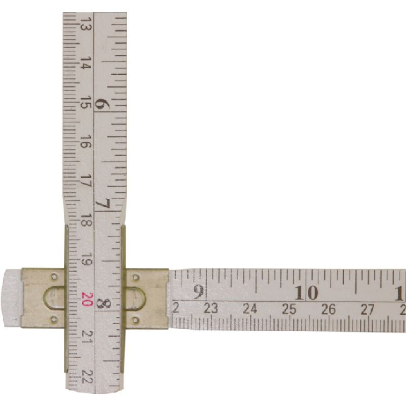 Stabila Zollstock Type 1607, 2 m, wei, cm-inch-Skala, hochwertiger Meterstab-Beschreibung lesen