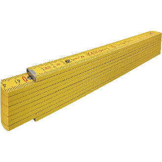 Stabila Zollstock Type 407, 2 m, gelb, metrische Skala, Winkelfunktion-Beschreibung lesen