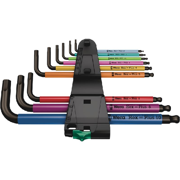 950/9 Hex-Plus Multicolour 1 Winkelschlüsselsatz, metrisch, BlackLaser, 9-teilig-Beschreibung lesen