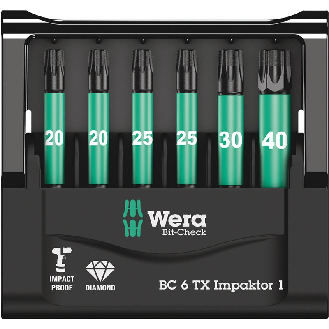 Estuches de puntas Bit-Check 6 TORX Impaktor 1 --Leer más