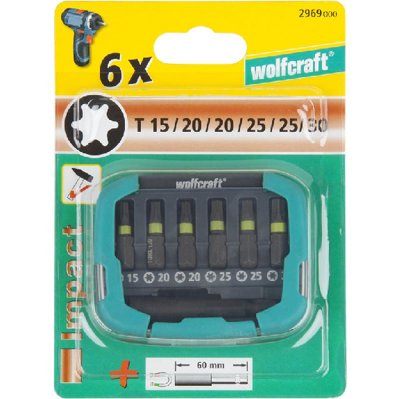 1 caja de puntas Impact, 7 piezas, Torx-Leer más