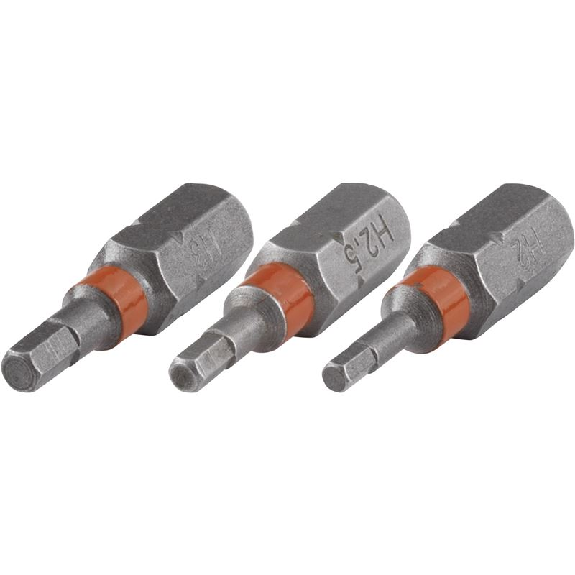 1 pointes solides, 3 pièces, hexagonale 2 + 2,5 + 3 mm-Beschreibung lesen