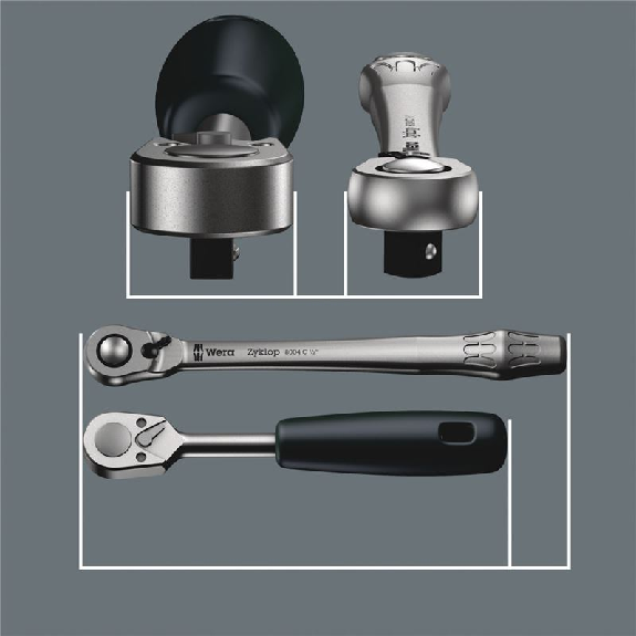 Juego de carraca Zyklop Metal 3/8 8100 SB HF 1 --Leer más