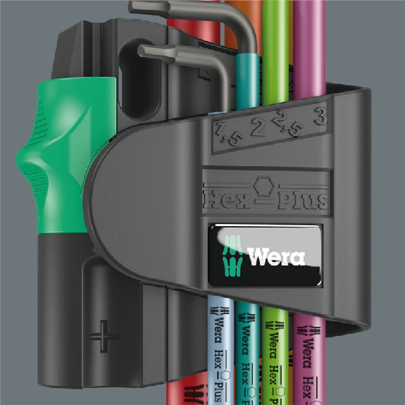 950/7 Hex-Plus Multicolour Magnet 1 Winkelschlüsselsatz, metrisch, BlackLaser, 7-teilig-Beschreibung lesen
