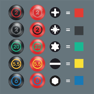 Juego de destornilladores + Bandeja 334/368/6 --Leer más