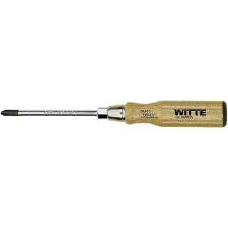 96602 - Destornillador Phillips punta negra con mango de madera (PH2x100)-Leer más