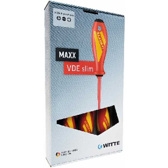 Juego de destornilladores aislados con varilla reducida MAXX VDE Slim-Leer más