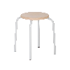 Tabouret empilable assie bois massif vernis