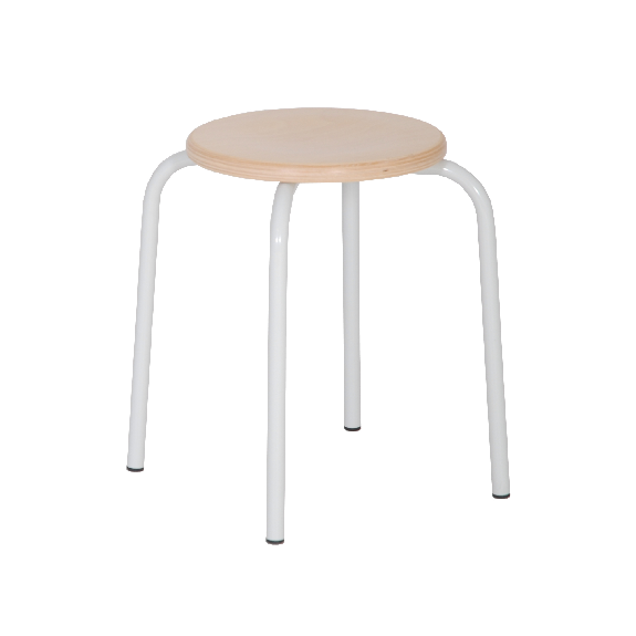 Tabouret empilable assie bois massif vernis-Lire la description
