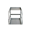 Scala a Castello Palchetto 6 SCALINI H 150 CM Magazzino Industria in acciaio INOX e alluminio Certificata D. Lgs. n°